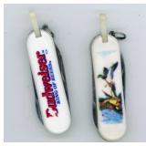 (2) Small Keychain Knives Advertising 2ï¿½