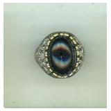 Black Onyx Band Ring S7