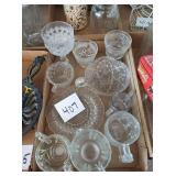 Assorted pattern glassware