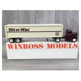 Winross White Semi & Trailer, Hit or Miss, 1/64
