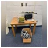 4ft Wooden Table - Bay West Paper Towel Dispenser - Vacuum Hose and Parts