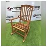 Outdoor/Indoor Wooden Rocking Chair w/ High Back