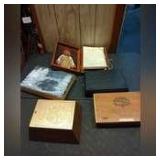 Bible in a Wooden Box, a Cigar Box and  More