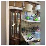 Wooden Curio Cabinet- 6ft. H.