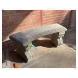 A 3 Piece Concrete Bench 37x15x16 Inches