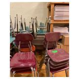 Assortment of 8 Kindergarten Desks and Chairs