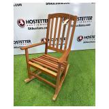 Outdoor/Indoor Wooden Rocking Chair w/ High Back