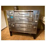 Bakers Pride Super Deck Double Stack Pizza Oven - Model DS805 - Serial No. 7815 & 7824 - Natural Gas - 70,000 BTU - Pizza Stones in Great Condition - 65in x 45in x 65in