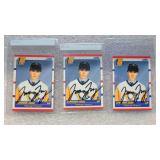 (3) Autographed Jaromir Jagr Score #428 Rookie Cards 1990, no COA.