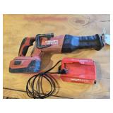 Hilti Reciprocating Saw with Battery. Hilti Battery Charger.