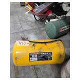 Yellow 11 Gallon Portable Air Tank with Hose and Gauge. 125 PSI