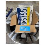 Assorted License Plates - Chrome Rim 24 - Inch