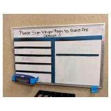 White Board w/ Eraser - 3ft x 2ft