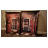 2 Textured Framed Prints - 29 x 30