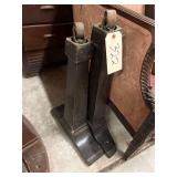 Antique Wooden Table Legs With Brass Casters