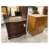 Eichenlaubs Mahogany Serpentine Front Chest With Drawers - Oak 5 Drawer Dresser - 36in x 17in x 32in and 36in x 22in x 40in