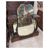 Pair Of Antique Wooden Dresser Mirrors