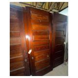 2 Antique Doors From Mt. Oliver High School - 6 Panel - 32in and 36in x 96in