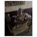 Vases, Candy Jars and Misc. Dishes - Table not included