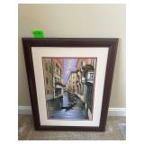 Original Framed Artwork - Pastro Pittore In Venezia - 19in x 24in