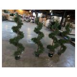 Evergreen LED Lighted Spiral Topiaries