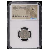 cAD 207-222 VOLOGASES VI AR DRACHM NGC AU