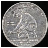 1925-S CALIFORNIA SILVER COMMEM HALF BU