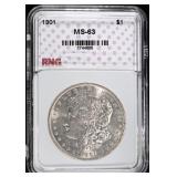 1901 MORGAN DOLLAR RNG CH BU