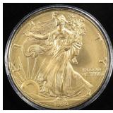 1996 AMERICAN SILVER EAGLE 24K GOLD PLATED