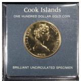 1975 COOK ISLANDS $100 GOLD COIN