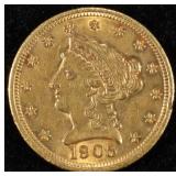 1905 $2.5 GOLD LIBERTY BU