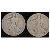 1916-P,D WALKING LIBERTY HALVES GOOD