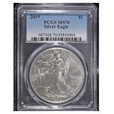 2019 AMERICAN SILVER EAGLE PCGS MS70