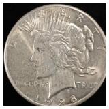 1928 PEACE DOLLAR AU/BU