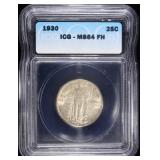 1930 STANDING LIBERTY QUARTER ICG MS-64 FH