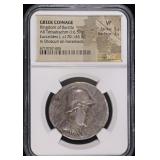 c170-145 BC EUCRATIDES I AR TETRADRACHM NGC VF