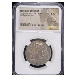 138-129 BC ANTIOCHUS VII AR TETRADRACHM NCG CH VF