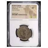 AD 305-311 GALERIUS BI NUMMUS NGC XF