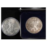 2003 & 2008 AMERICAN SILVER EAGLES