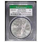 2020-(P) AMERICAN SILVER EAGLE PCGS MS69