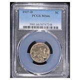 1937-D BUFFALO NICKEL PCGS MS-66