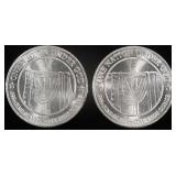 (2) 1 OZ .999 SILVER ONE NATION UNDER GOD ROUNDS