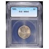 1893 V-NICKEL ICG MS65