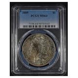 1885 MORGAN DOLLAR PCGS MS64