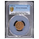 1930-S LINCOLN CENT PCGS MS66 RD