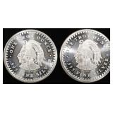 (2) 1 OZ .999 SILVER AZTEC CALENDAR ROUNDS