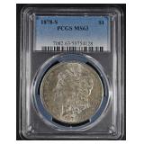 1878-S MORGAN DOLLAR PCGS MS63