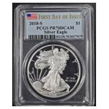 2018-S SILVER EAGLE PF70 UCAM