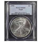 1995 SILVE EAGLE MS69 PCGS