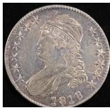 1818 BUST HALF DOLLAR AU/BU